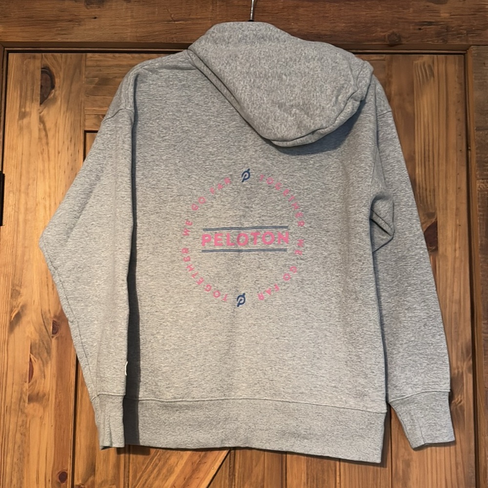 Peloton Oversized Hoodie Sweatshirt, gray, Small